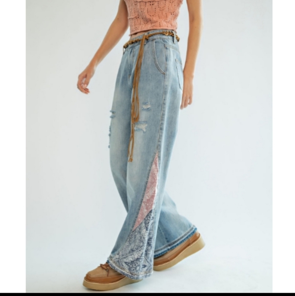 1 left 🌟New Patchwork bell bottoms - Picture 4 of 9